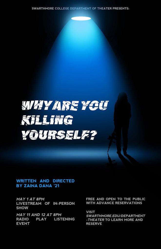 Why Are You Killing Yourself By Zaina Dana 21 Department Of Theater Swarthmore College 